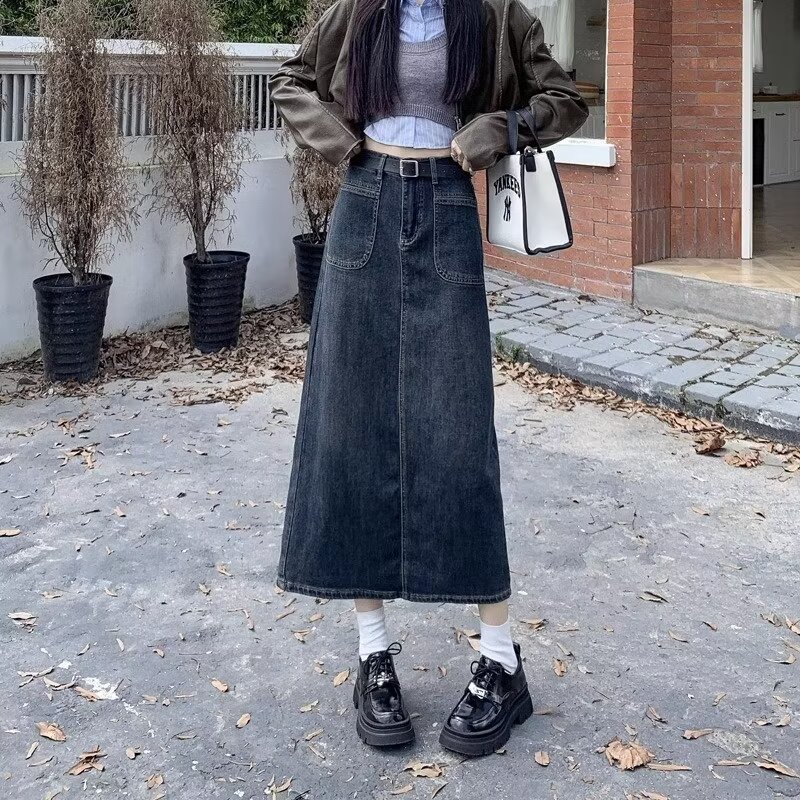 Korean Slim Fit Slimming Skirt American Style