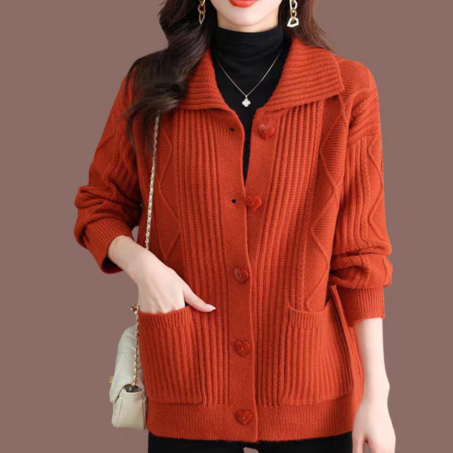 Outerwear Loose Casual Stretch Long Sleeve Sweater