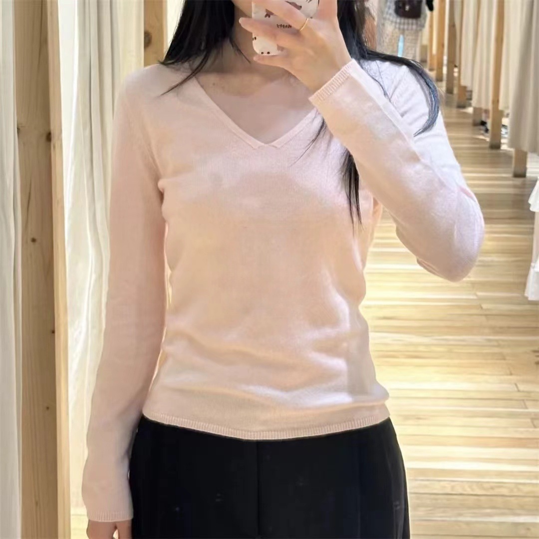 Autumn New Versatile Solid Color Slim Bottoming Shirt Sweater