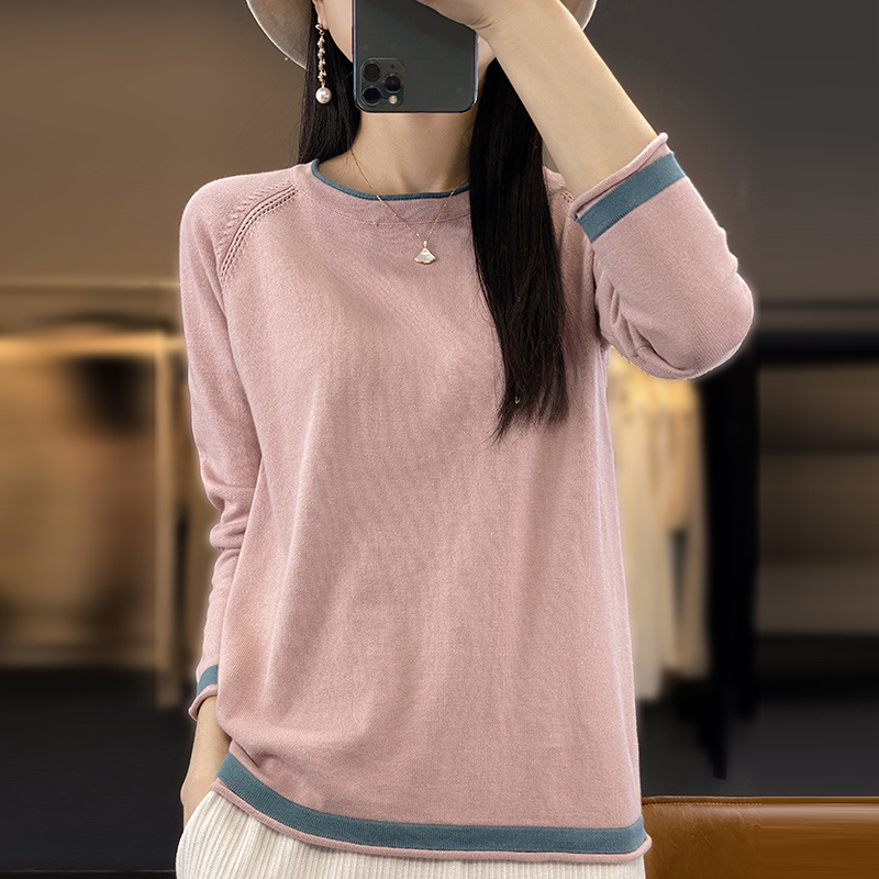 Women's Round Neck Knitted Bottoming Shirt
