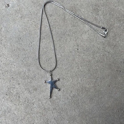 Dark Cross Star Love Titanium Steel Snake Bone Necklace