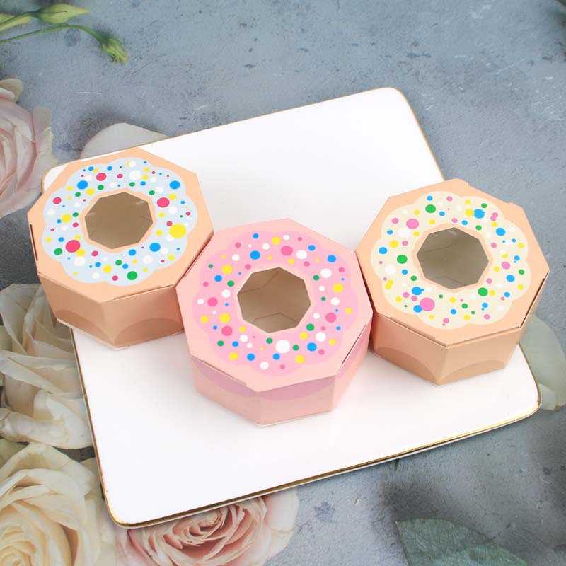 Candy Colored Donut Polygon Cookie Box