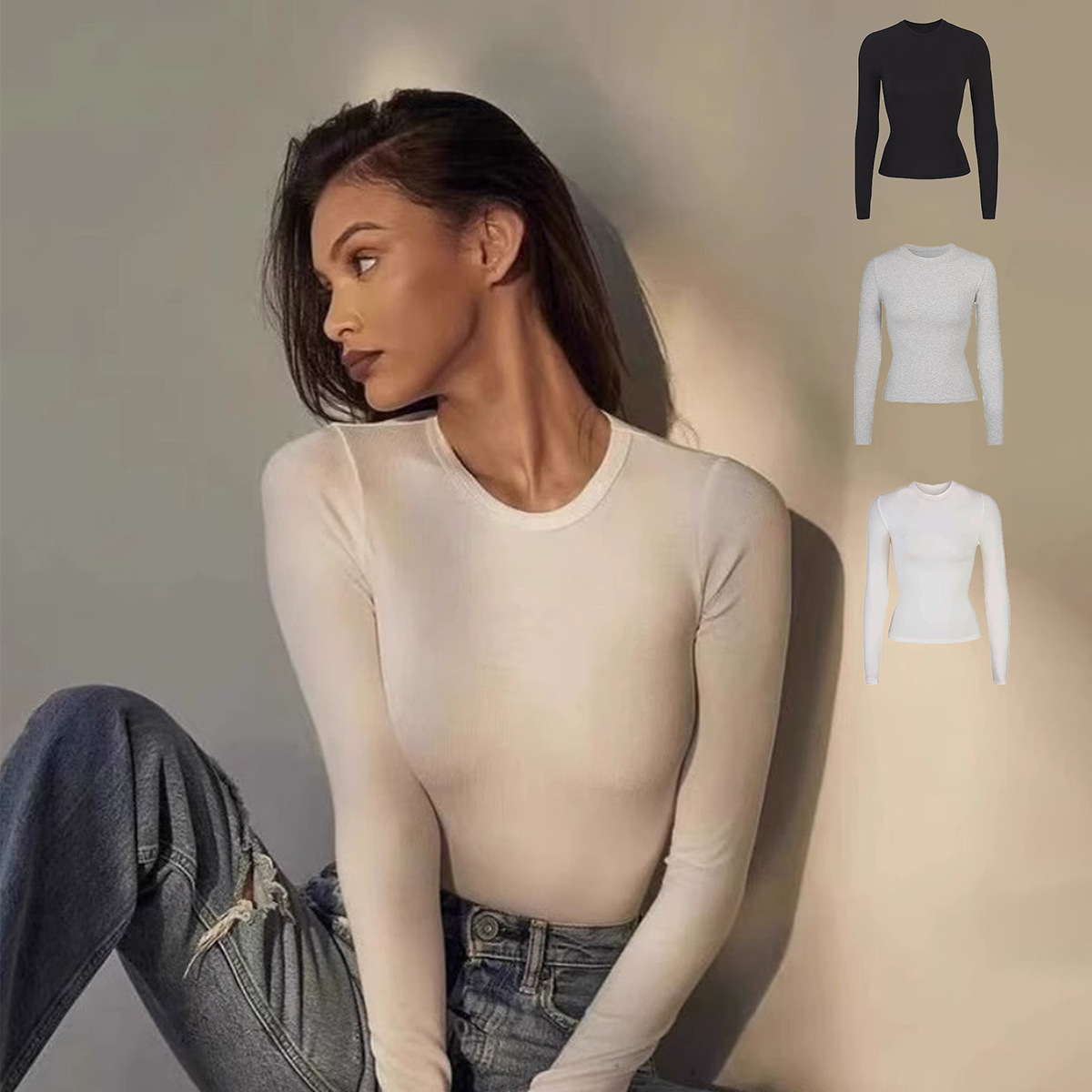 Shoulder Modal Stretch Tight Sports Long Sleeve