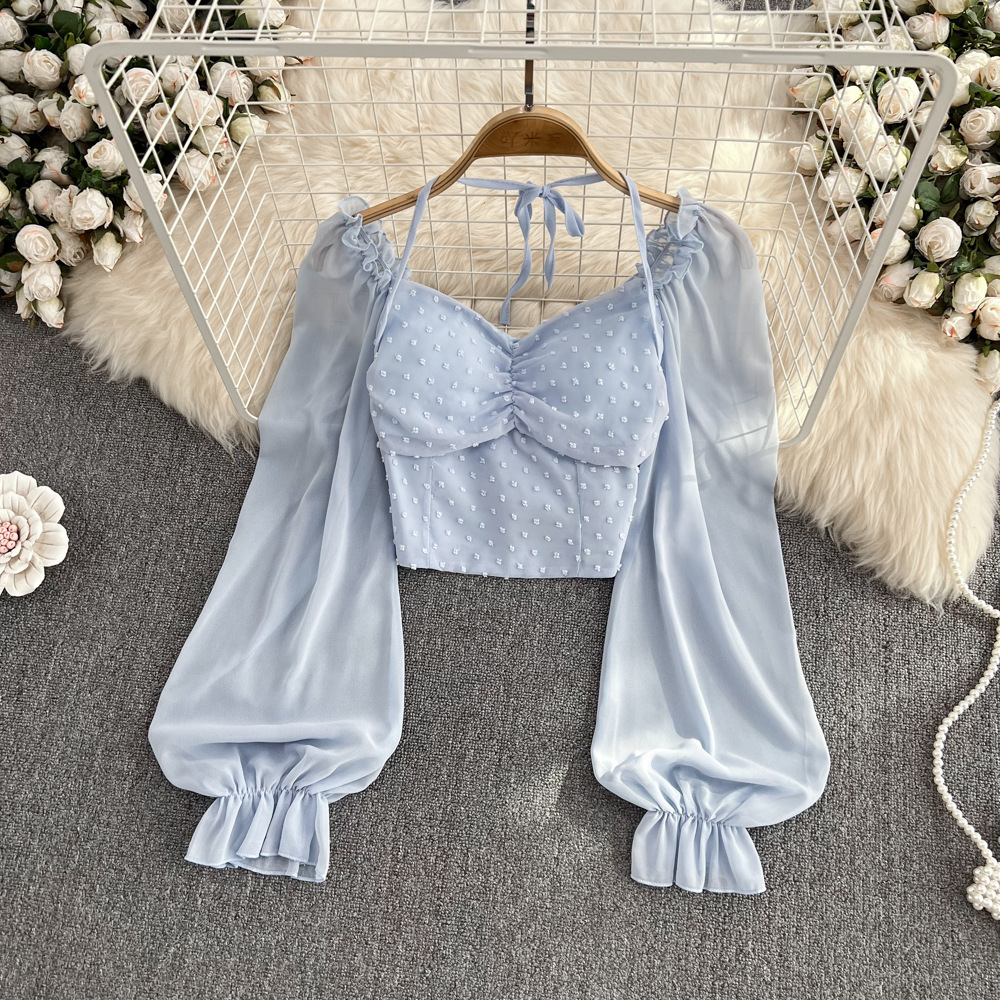 Retro Women's Western Style Slim-fit Crop-top