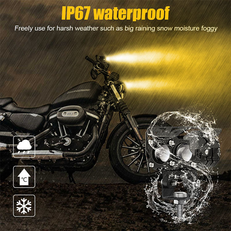 Motorcycle Light Two-color Lens Headlight
