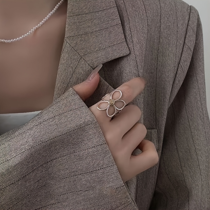 1pcs  Open Ring For Women Minimalist Niche Design Versatile Fashion Index Finger Ring