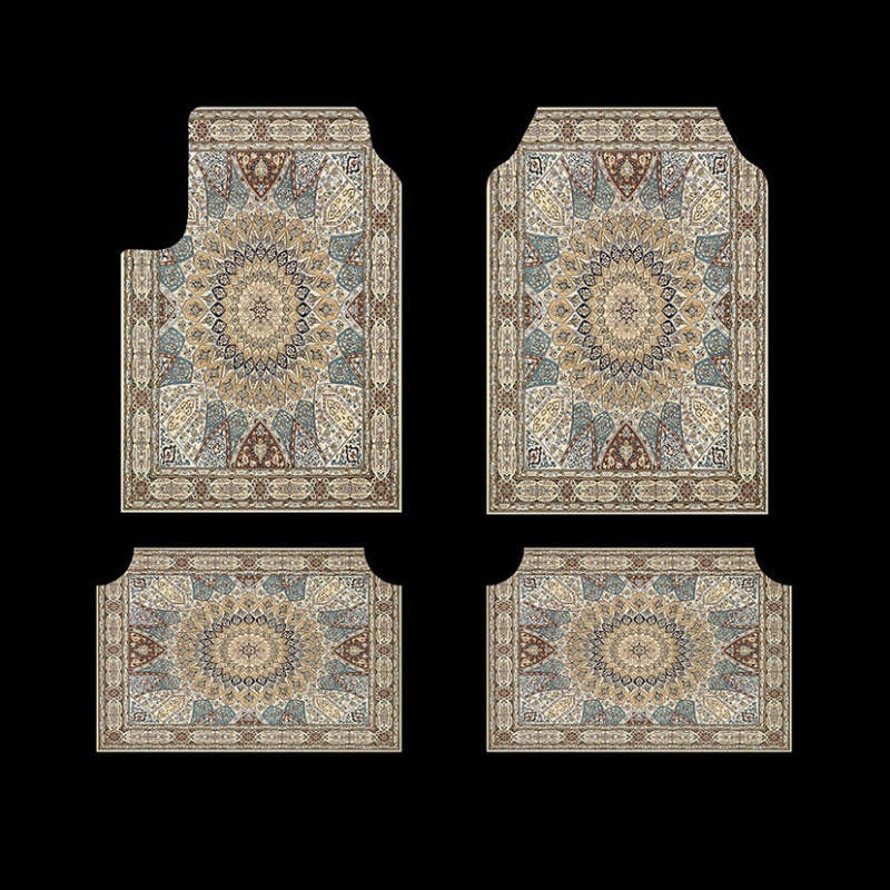 Bohemian Style Foot Mat Household Stain-resistant Non-slip Four-piece Set