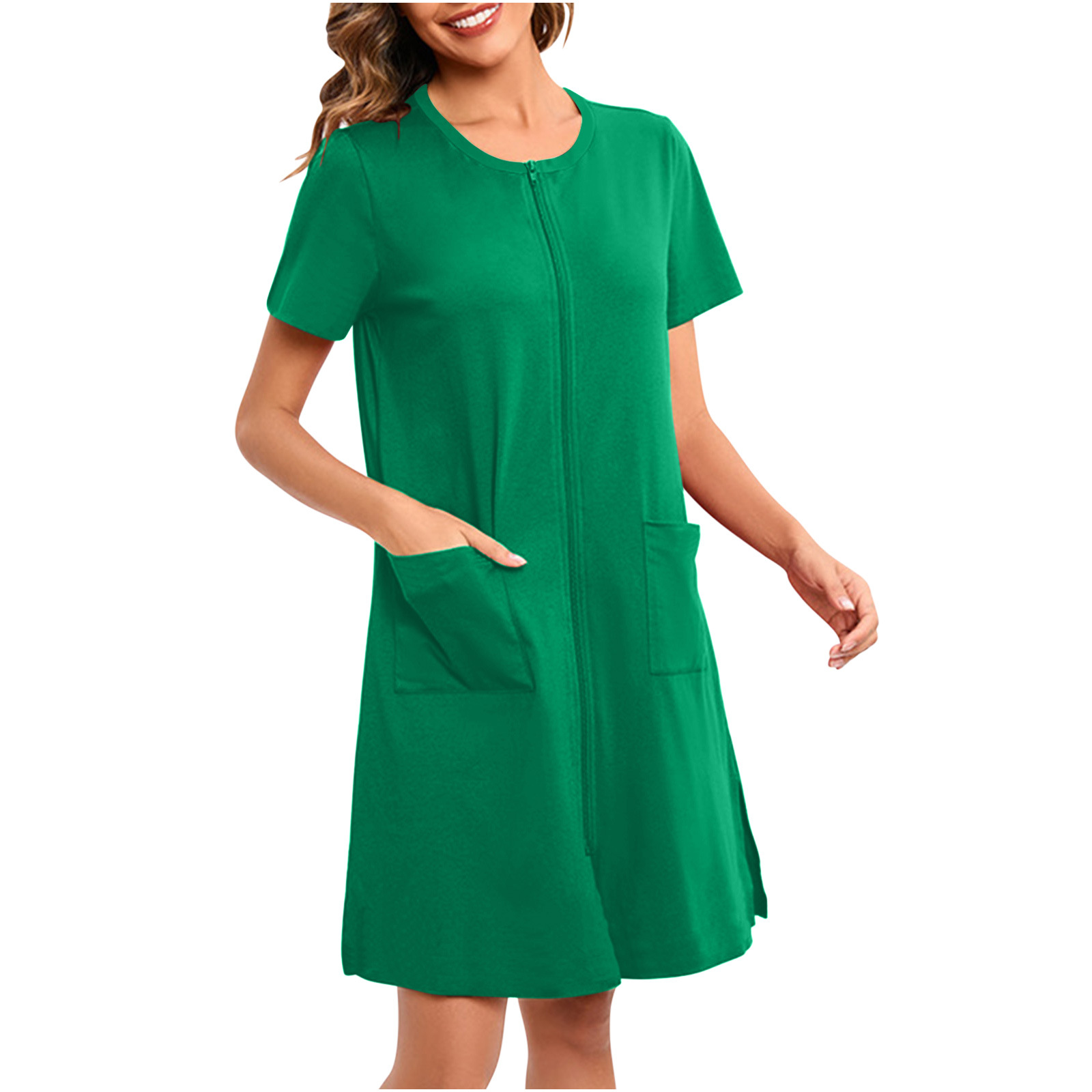 Loose Short-sleeved Plus Size Robe