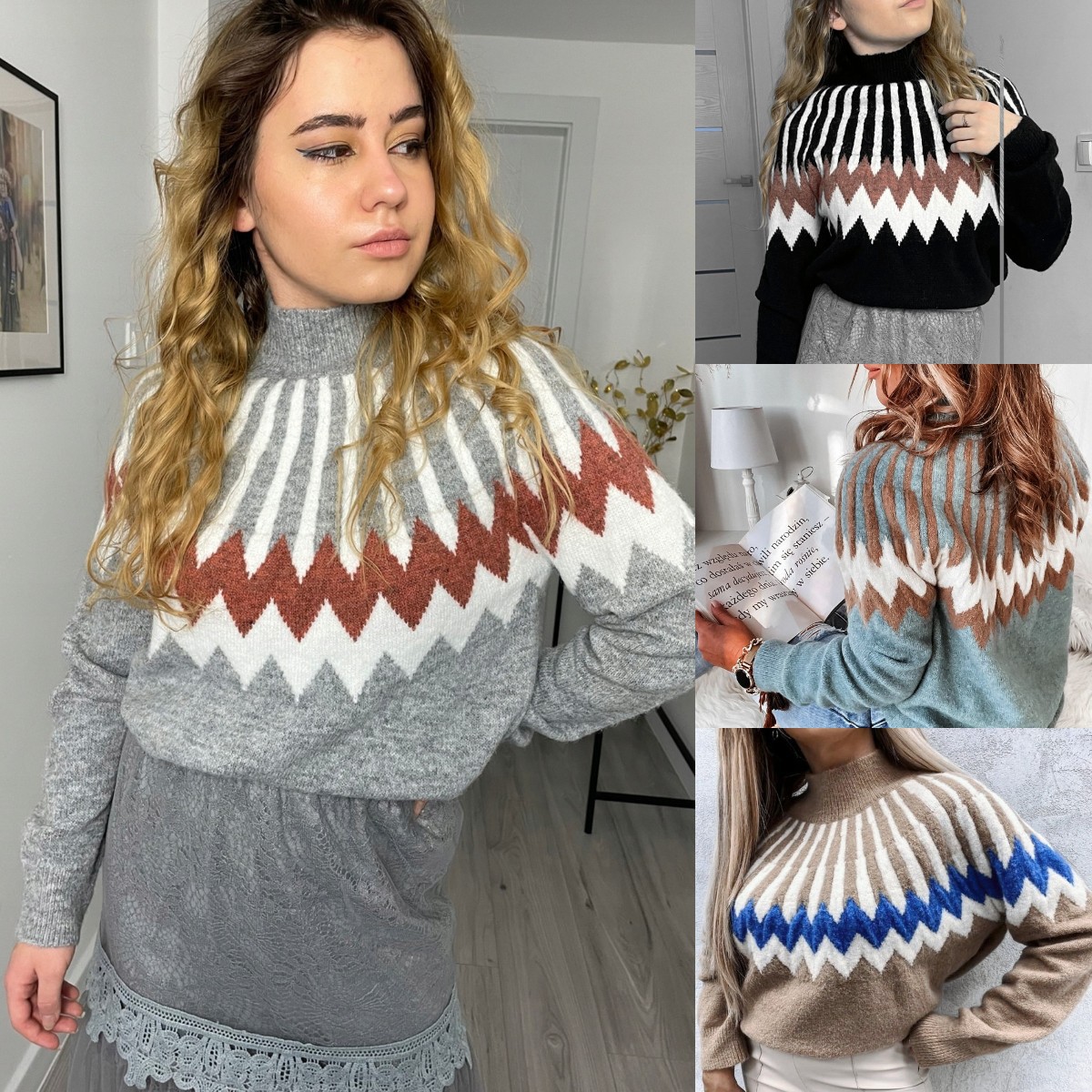 New Ethnic Style Knit Casual Loose Sweater