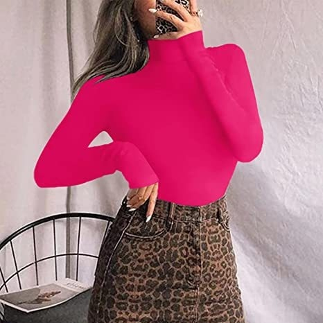 Women's Sexy T-shaped Base Shirt Slim Fit Round Neck Jumpsuit