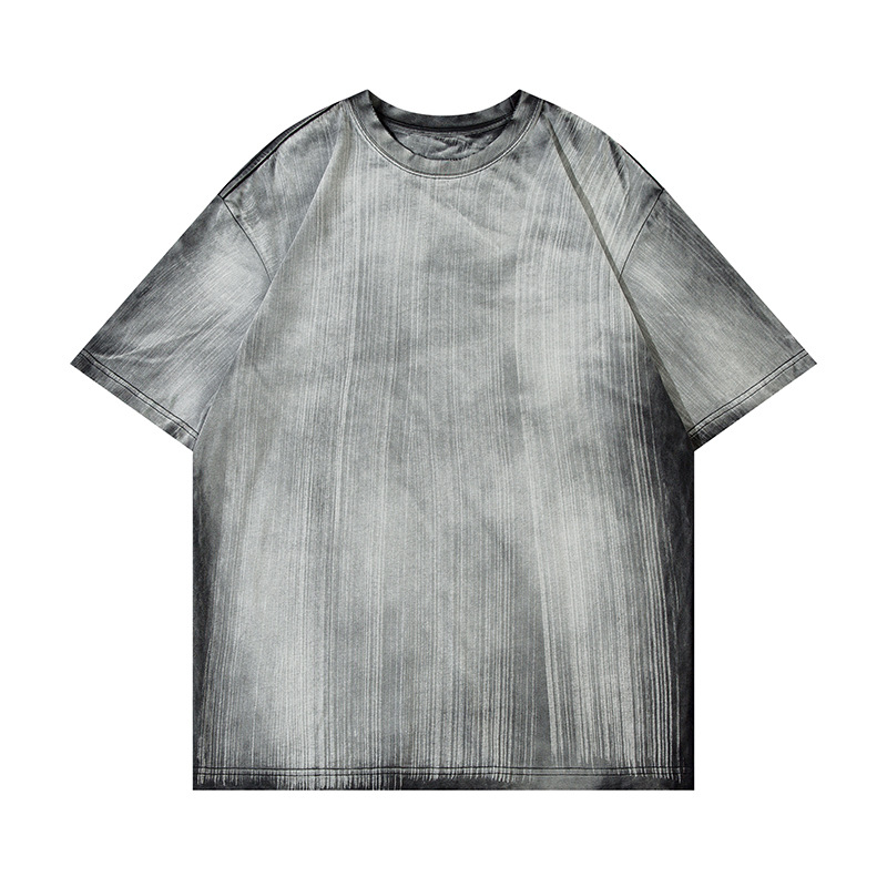 Men's Punk Waste Soil Washed And Worn T-shirt
