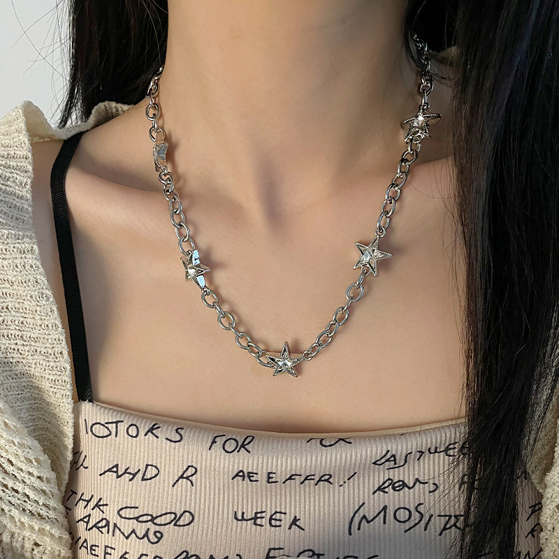 Special-interest Design Unisex Style Five-pointed Star Necklace