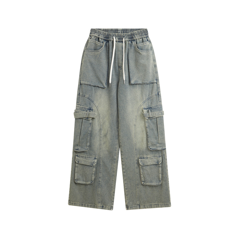 Fashion Straight Denim Pants Men And Women