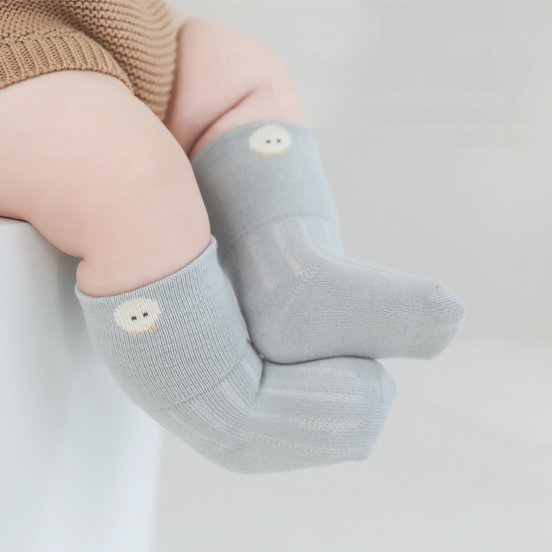 Newborn Wide Mouth Cartoon Boneless Middle Tube Cotton Socks
