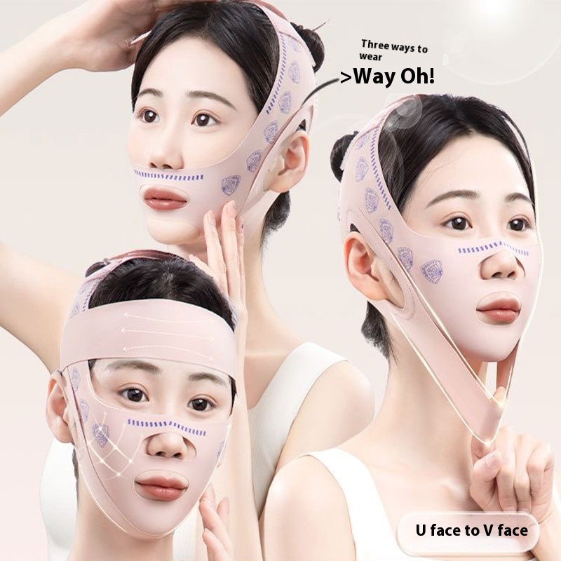 French Pattern Double Chin Sleep Mask