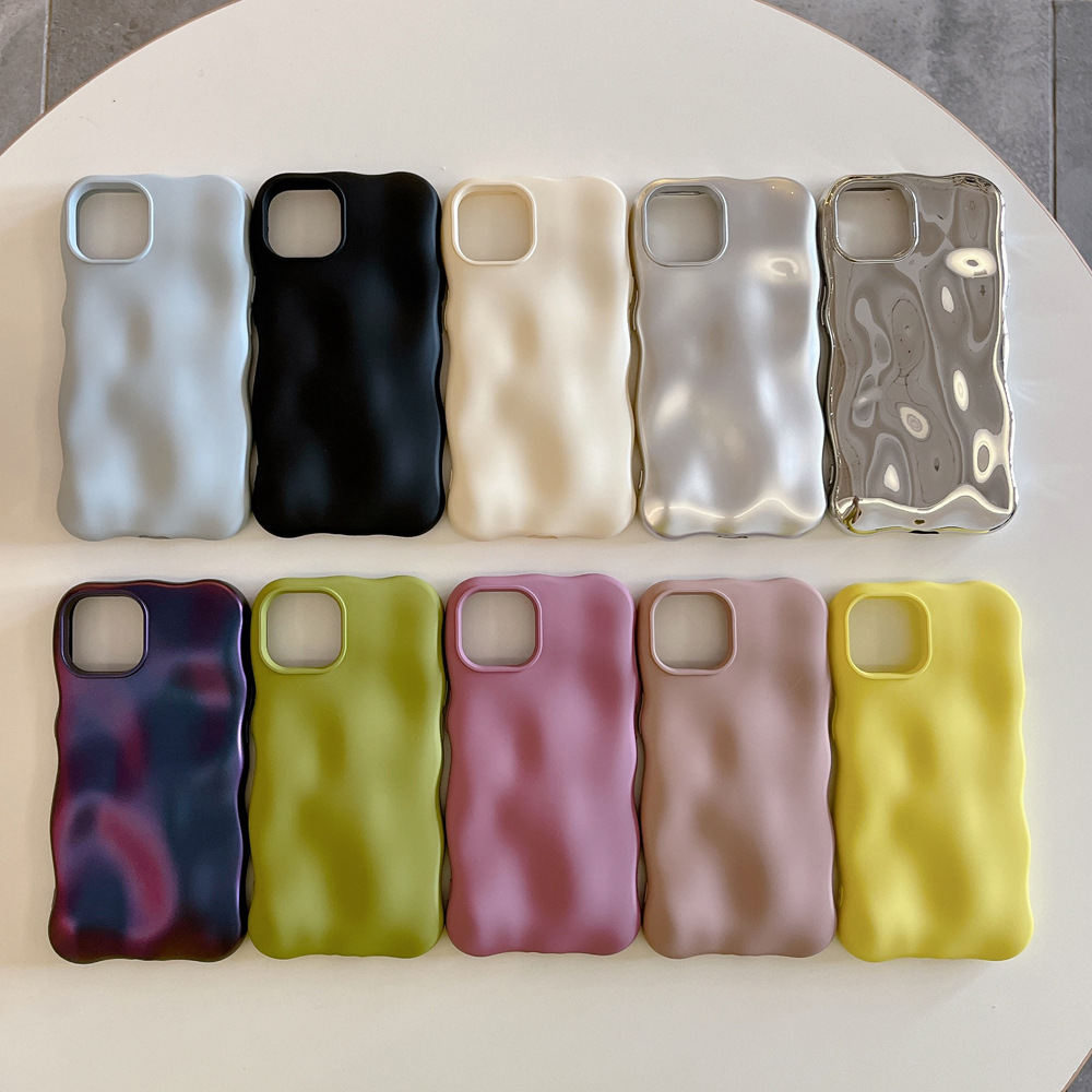 Solid Color Frosted Meteorite Pattern Phone Case