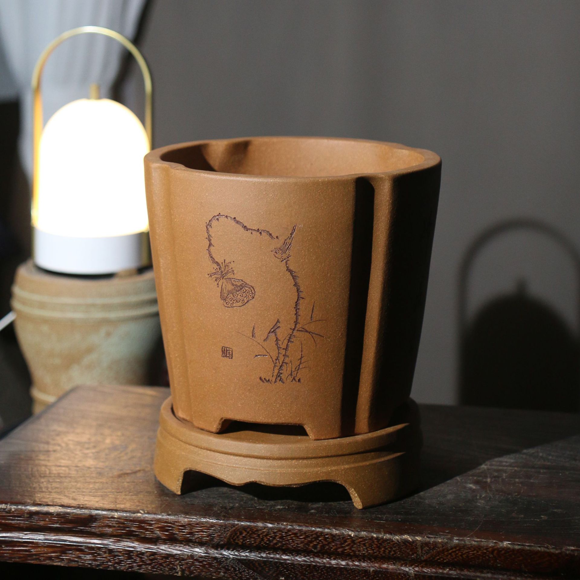 Purple Sand Su Ling Descending Slope Mud Orchid Pots