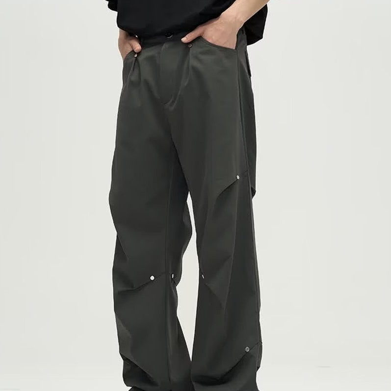High Street European And American Pu Handsome Pants Couple