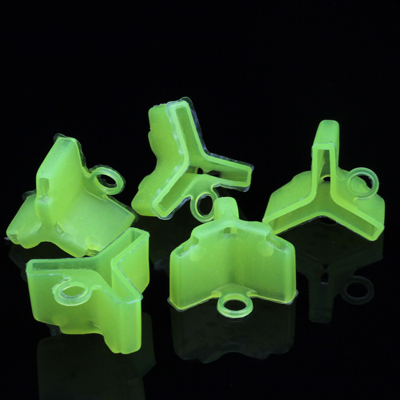 Fluorescent Yellow Fishhook Protective Cover Treble Hook Sets Three Anchor Hook Trident