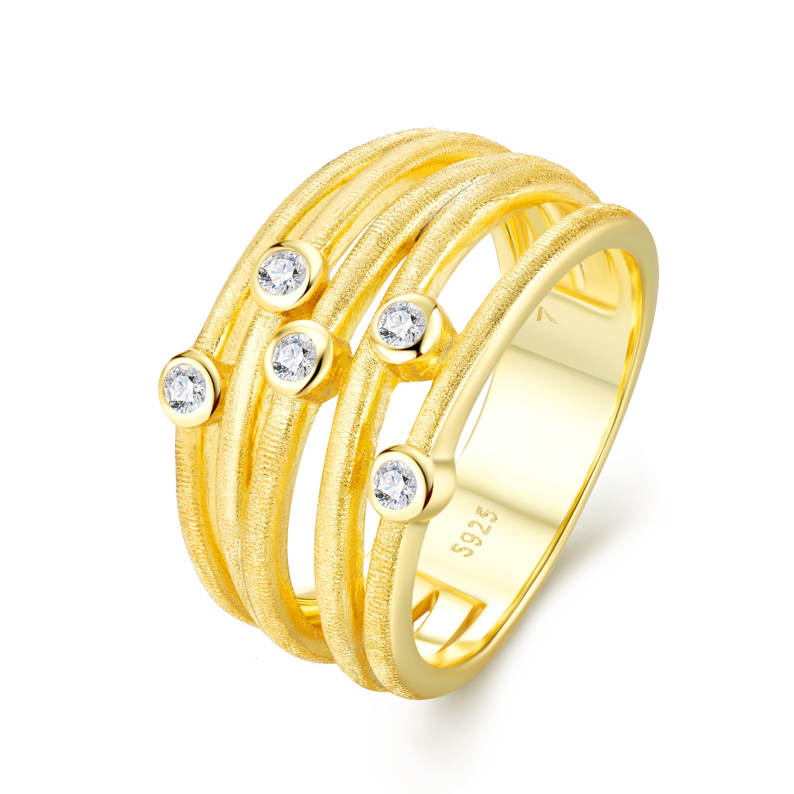 Engraved With Top-quality Moissanite, This Luxurious And Fashionable Minimalist Jewelry Set Features Silver Pieces Electroplated With Gold.