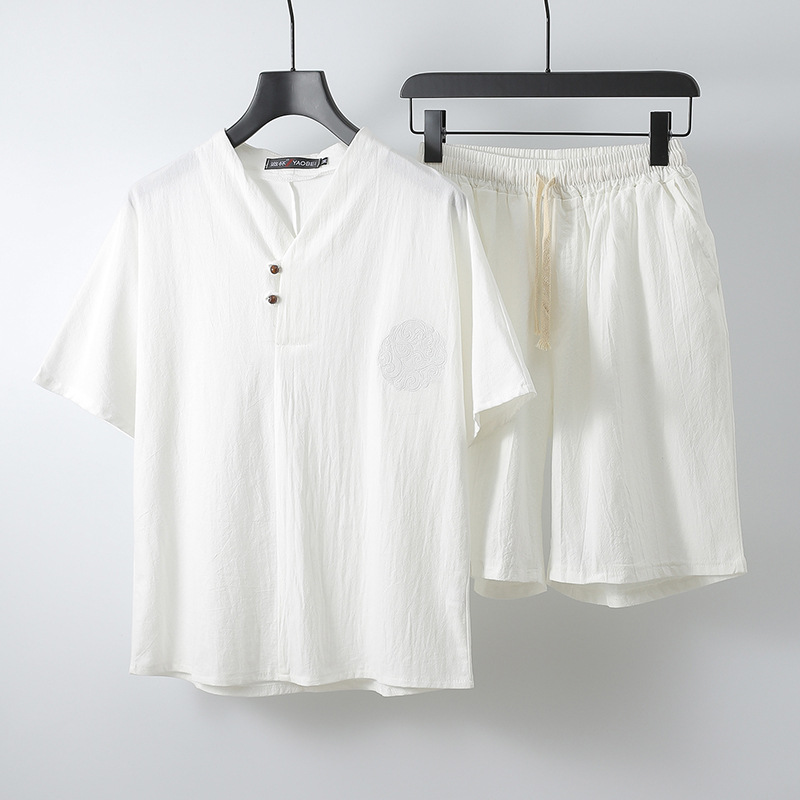 Loose Linen Menswear Clothing Two-piece Set