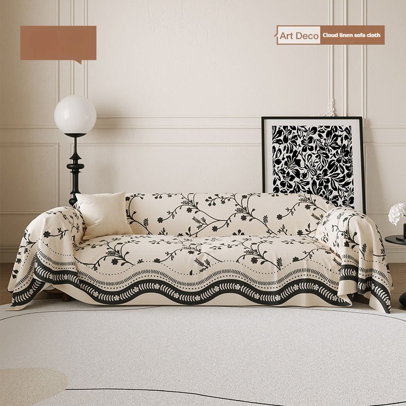French Retro Four Seasons Universal Non-slip Living Room Anti-scratching Sofa Cover