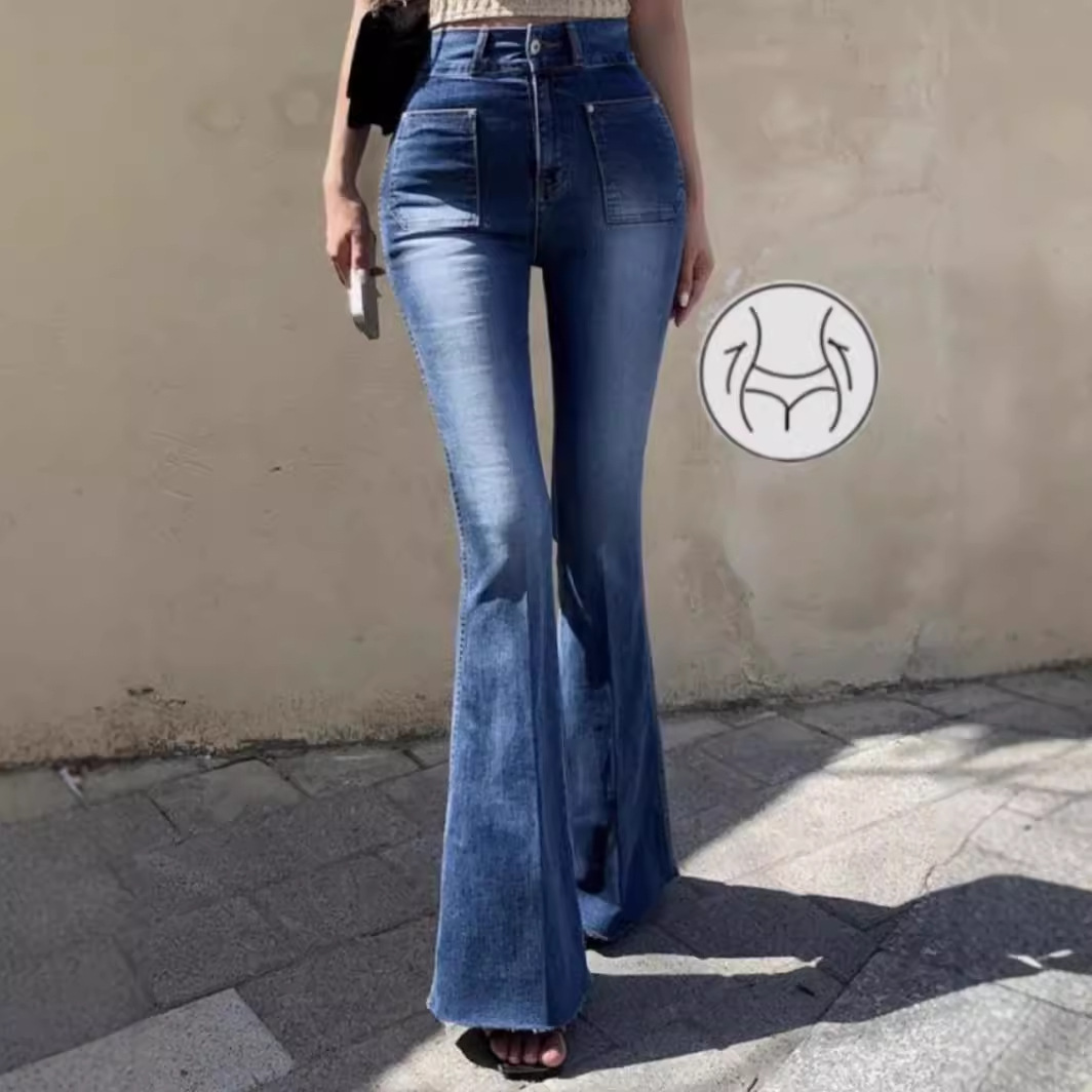 سروال عالي الخصر وطويل الساق من Fengqi Denim Horn عالي الخصر